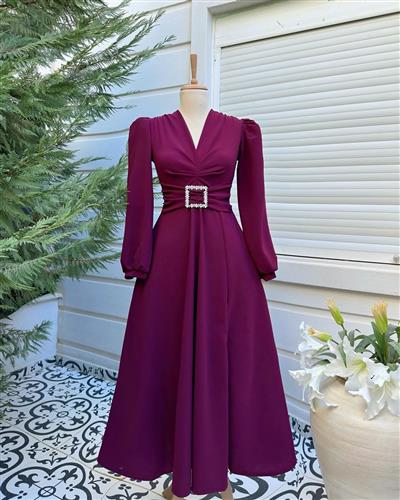 MÜRDÜM TAŞ TOKALI ABİYE ELBİSE