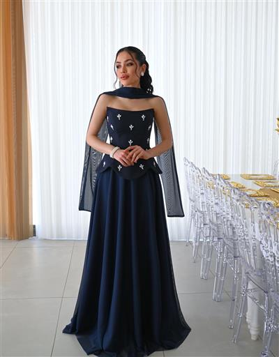MARBELLA TAŞLI TÜL DRESS