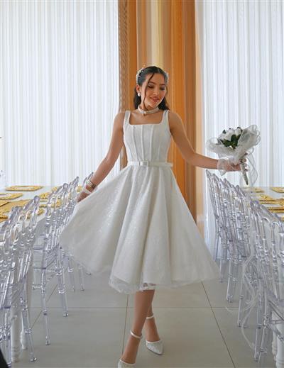 AYLA DANTELLİ SİMLİ DRESS