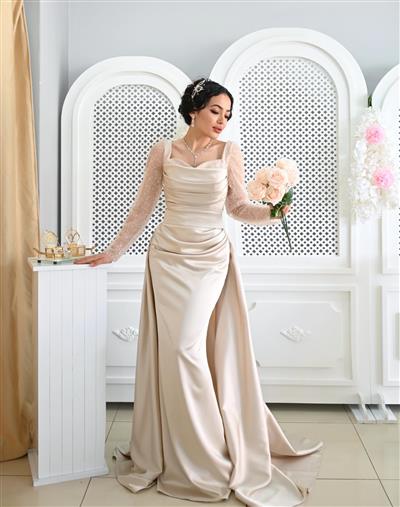 AVA SATEN KUŞAKLI DRESS