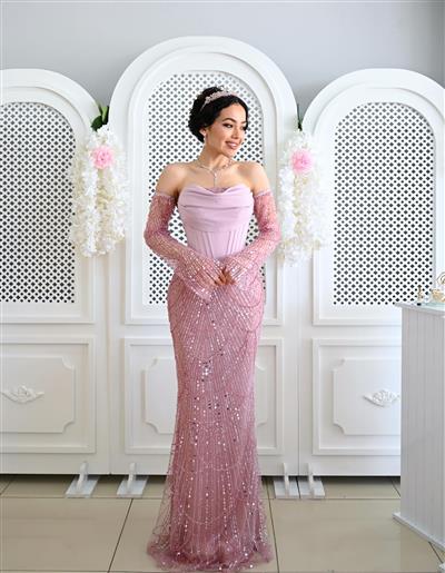 ALİNA TAŞLI KORSELİ DRESS