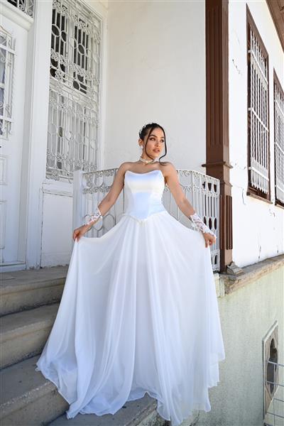 SILA ELDİVENLİ SATEN DRESS