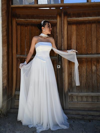 ELVAN ELDİVENLİ KORSE DETAYLI DRESS